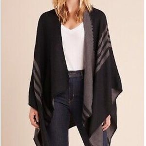 BB Dakota x FabFitFun Black Poncho